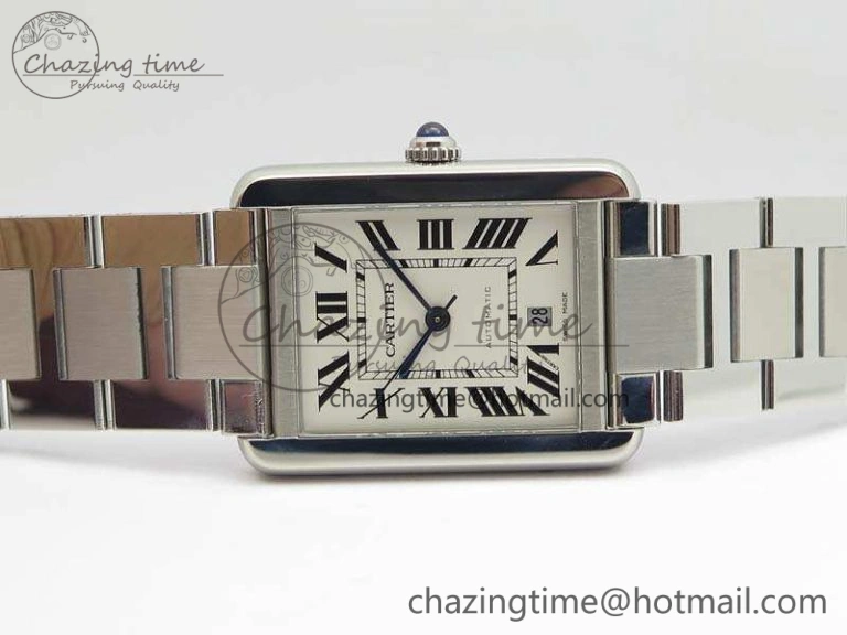 Tank Solo 31mm SS ZF 1:1 Best Edition White Dial On SS Bracelet MIYOTA Bright 6269