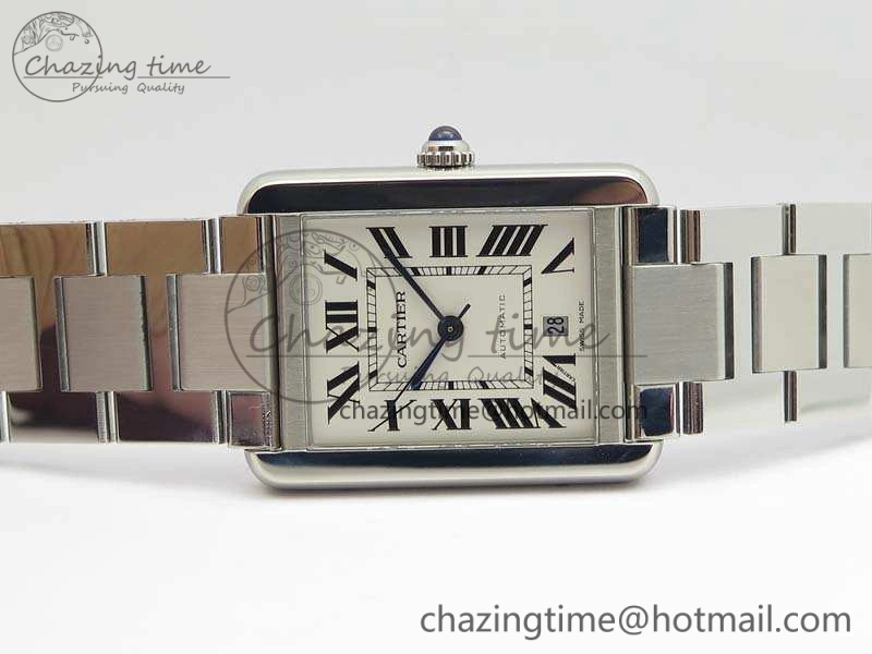 Tank Solo 31mm SS ZF 1:1 Best Edition White Dial On SS Bracelet MIYOTA Bright 6269
