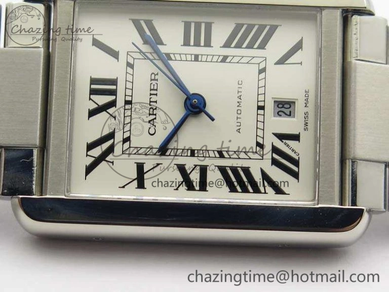 Tank Solo 31mm SS ZF 1:1 Best Edition White Dial On SS Bracelet MIYOTA Bright 6269