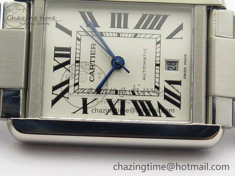 Tank Solo 31mm SS ZF 1:1 Best Edition White Dial On SS Bracelet MIYOTA Bright 6269