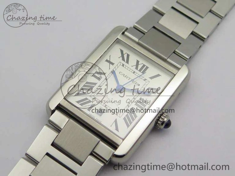 Tank Solo 31mm SS ZF 1:1 Best Edition White Dial On SS Bracelet MIYOTA Bright 6269