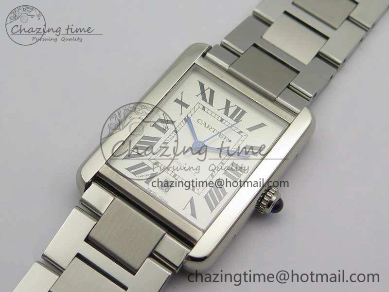 Tank Solo 31mm SS ZF 1:1 Best Edition White Dial On SS Bracelet MIYOTA Bright 6269