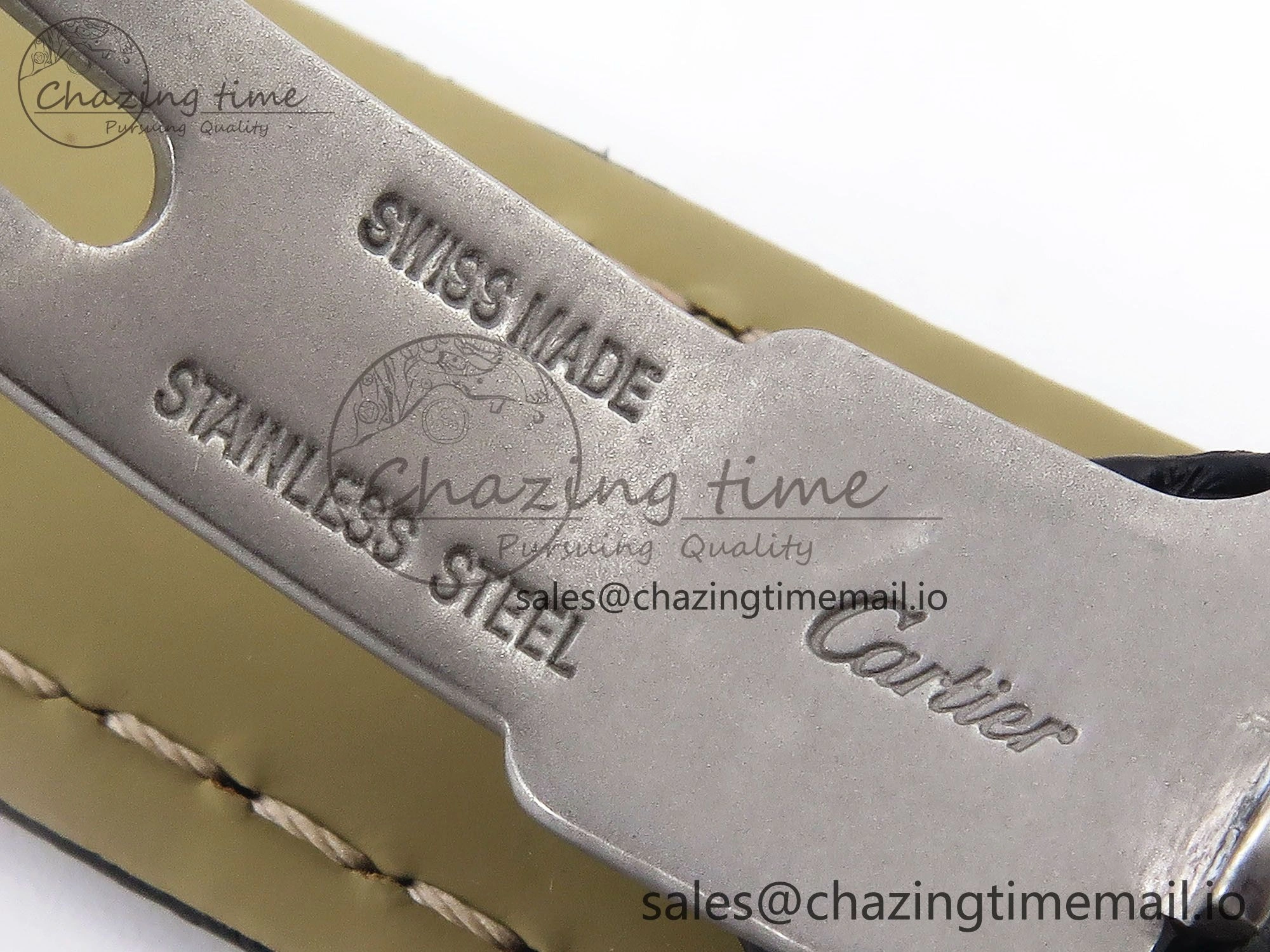 Bright Tank Solo Ladies 25mm SS AF 1:1 Best Edition White Dial Diamonds Bezel on Black Leather Strap Ronda Quartz 5911