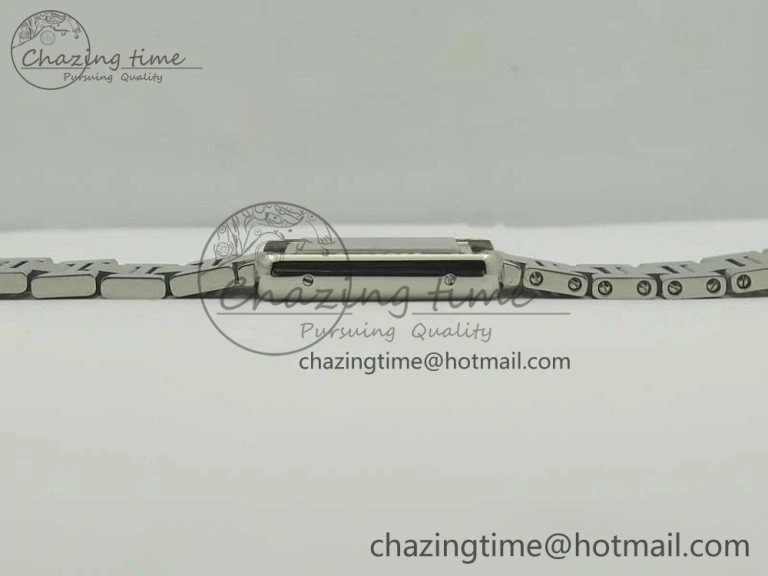 ZipUp Tank Solo Ladies 25mm SS Diamond Bezel K11F 1:1 Best Edition White Dial on SS Bracelet Ronda Quartz 6201
