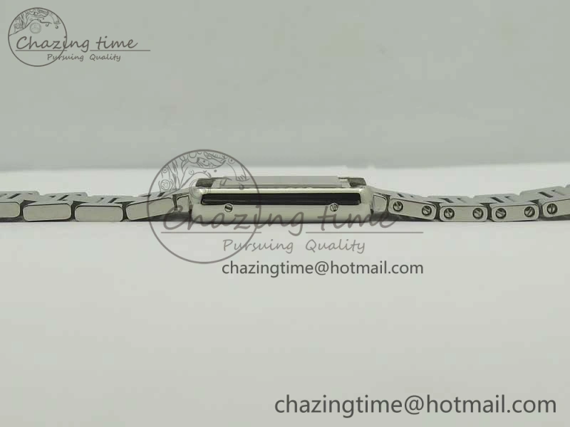 ZipUp Tank Solo Ladies 25mm SS Diamond Bezel K11F 1:1 Best Edition White Dial on SS Bracelet Ronda Quartz 6201