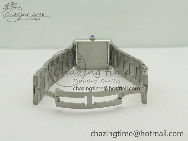 ZipUp Tank Solo Ladies 25mm SS Diamond Bezel K11F 1:1 Best Edition White Dial on SS Bracelet Ronda Quartz 6201