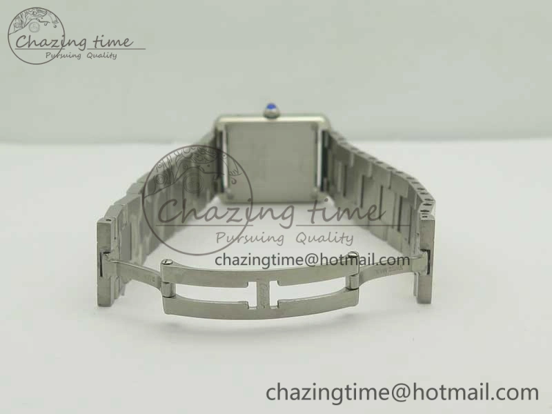 ZipUp Tank Solo Ladies 25mm SS Diamond Bezel K11F 1:1 Best Edition White Dial on SS Bracelet Ronda Quartz 6201