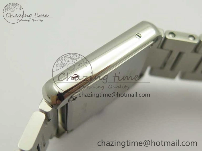 Breathable Tank Solo Ladies 25mm SS K11F 1:1 Best Edition White Dial on SS Bracelet Ronda Quartz 6202