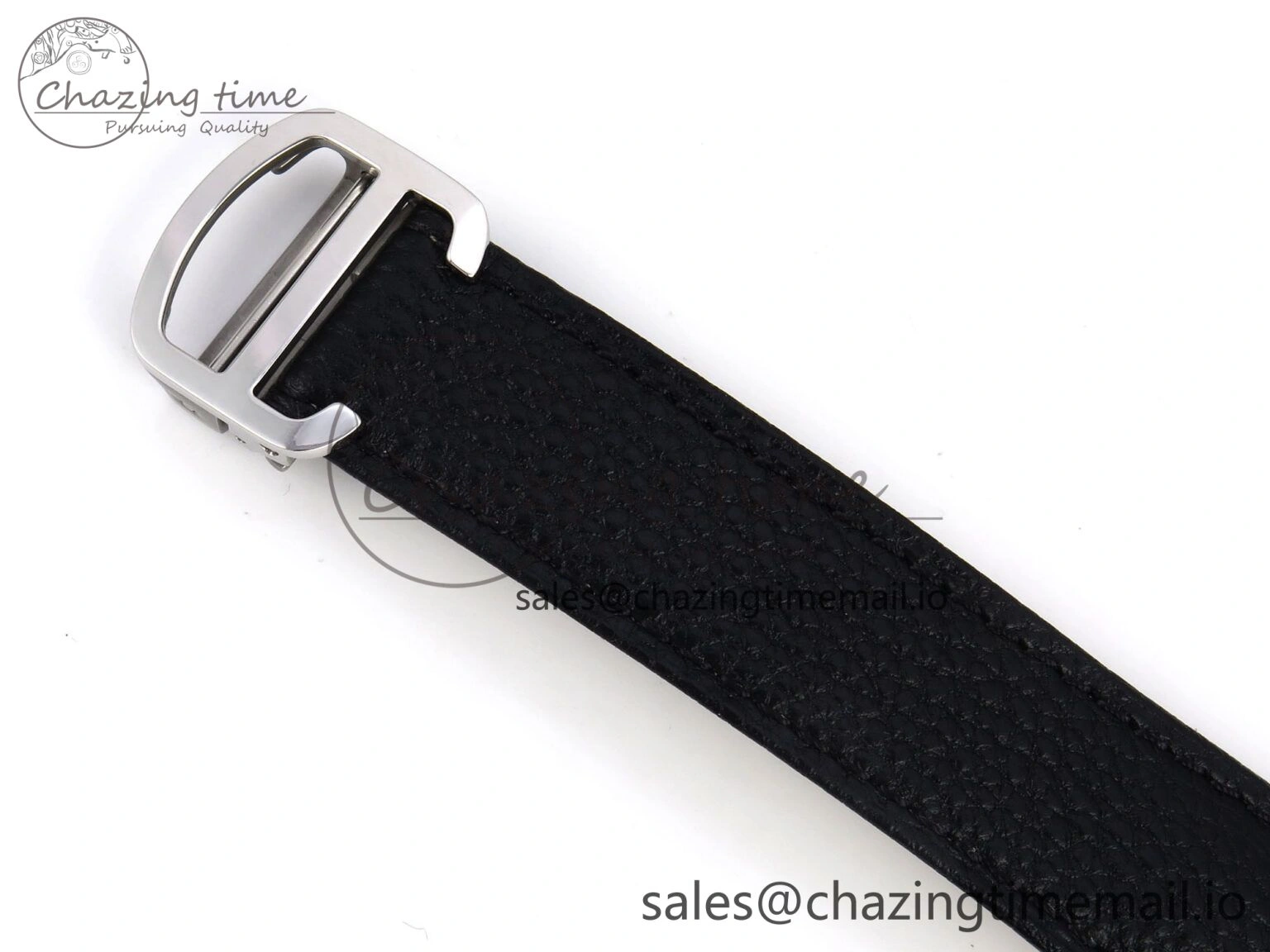 Tank Solo Ladies 28mm SS AF 1:1 Best Edition White Dial Diamonds Bezel on Black Leather Strap Ronda Quartz Stretchable 5909