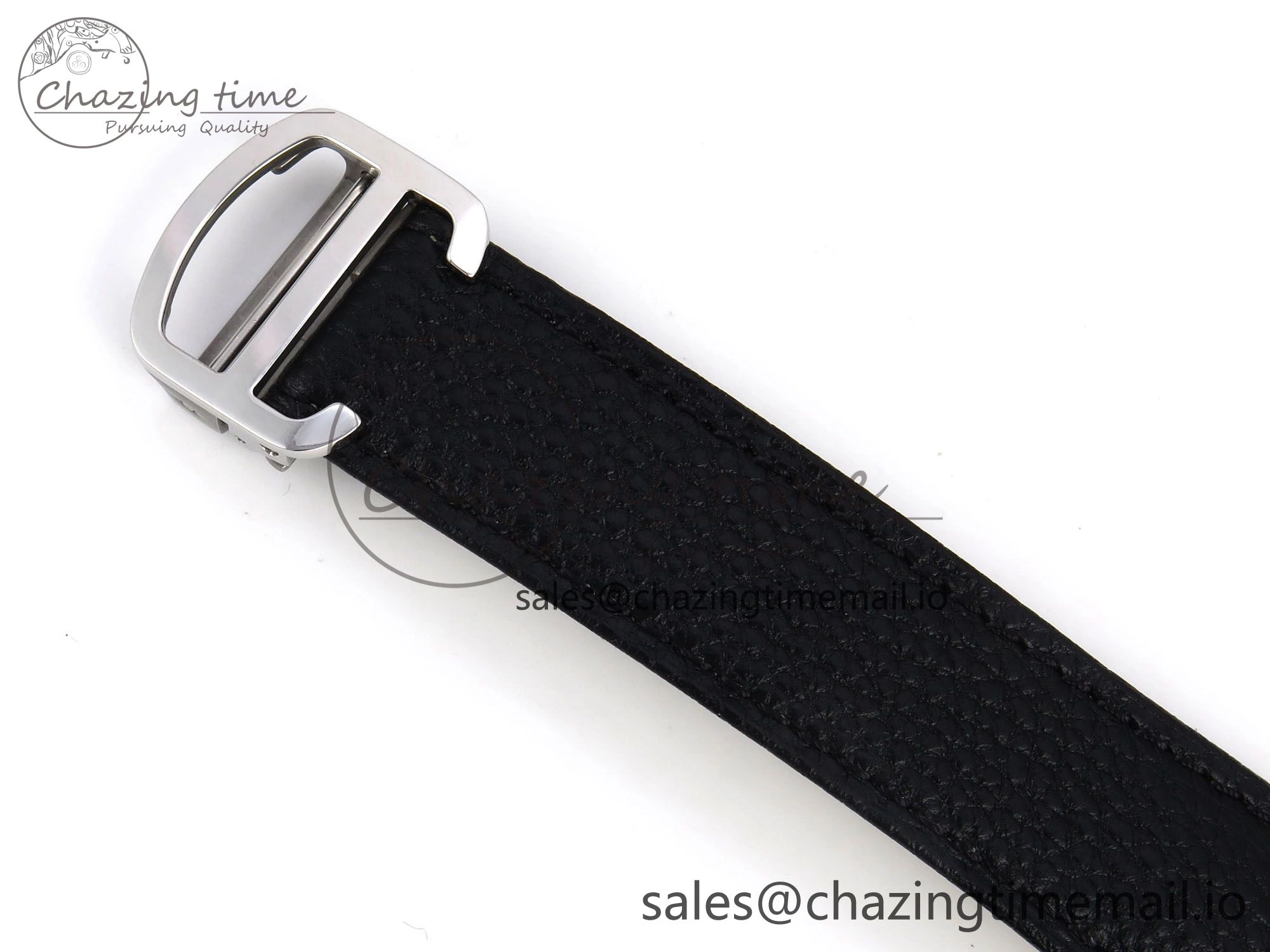 Tank Solo Ladies 28mm SS AF 1:1 Best Edition White Dial Diamonds Bezel on Black Leather Strap Ronda Quartz Stretchable 5909