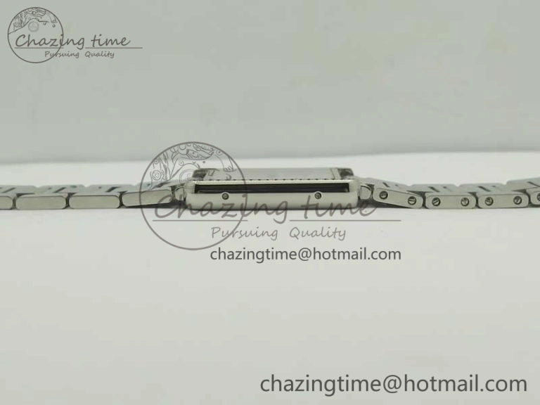 ZeroBulk Tank Solo Ladies 28mm SS Diamond Bezel K11F 1:1 Best Edition White Dial on SS Bracelet Ronda Quartz 10670