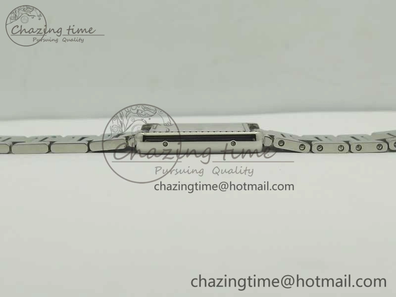 ZeroBulk Tank Solo Ladies 28mm SS Diamond Bezel K11F 1:1 Best Edition White Dial on SS Bracelet Ronda Quartz 10670