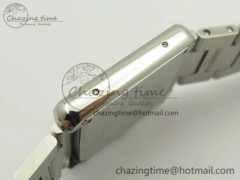 ZeroBulk Tank Solo Ladies 28mm SS Diamond Bezel K11F 1:1 Best Edition White Dial on SS Bracelet Ronda Quartz 10670