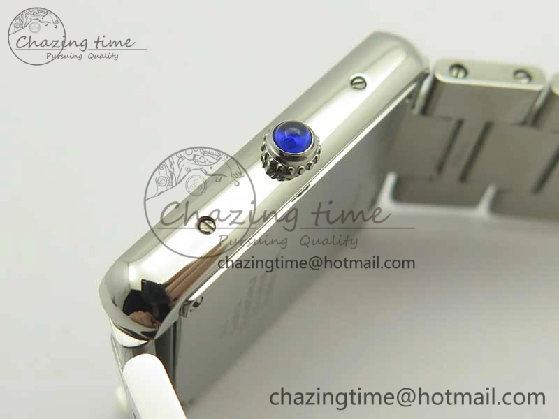 ZeroBulk Tank Solo Ladies 28mm SS Diamond Bezel K11F 1:1 Best Edition White Dial on SS Bracelet Ronda Quartz 10670