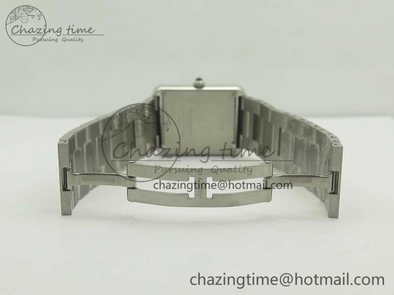 Tank Solo Ladies 28mm SS K11F 1:1 Best Edition White Dial on SS Bracelet Ronda Quartz Lightweight 6196