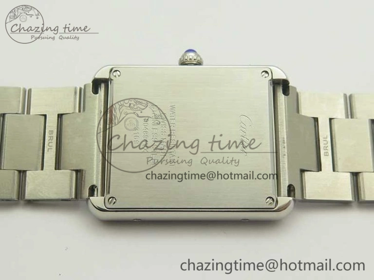 Tank Solo Ladies 28mm SS K11F 1:1 Best Edition White Dial on SS Bracelet Ronda Quartz Lightweight 6196