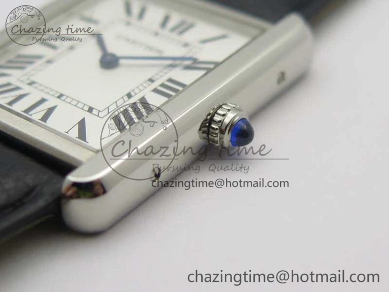 Tank Solo Ladies 28mm SS ZF 1:1 Best Edition White Dial On Leather Strap Ronda Quartz Comfortable 6258