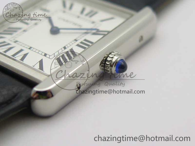 Tank Solo Ladies 28mm SS ZF 1:1 Best Edition White Dial On Leather Strap Ronda Quartz Comfortable 6258