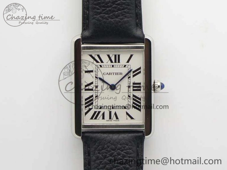 Tank Solo Ladies 28mm SS ZF 1:1 Best Edition White Dial On Leather Strap Ronda Quartz Comfortable 6258