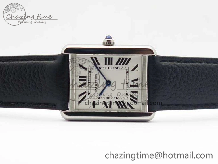 Tank Solo Ladies 28mm SS ZF 1:1 Best Edition White Dial On Leather Strap Ronda Quartz Comfortable 6258
