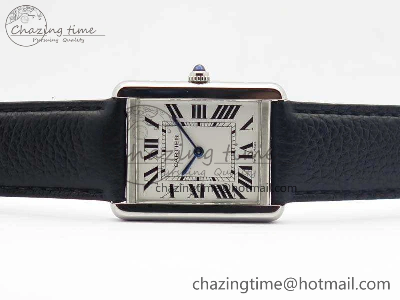 Tank Solo Ladies 28mm SS ZF 1:1 Best Edition White Dial On Leather Strap Ronda Quartz Comfortable 6258