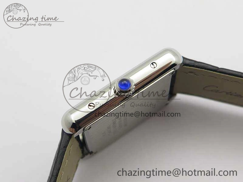 Practical Tank Solo W5200002 Ladies 25mm SS LMF 1:1 Best Edition White Dial On Leather Strap Ronda Quartz 10747