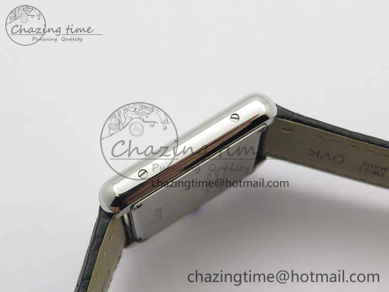 Practical Tank Solo W5200002 Ladies 25mm SS LMF 1:1 Best Edition White Dial On Leather Strap Ronda Quartz 10747