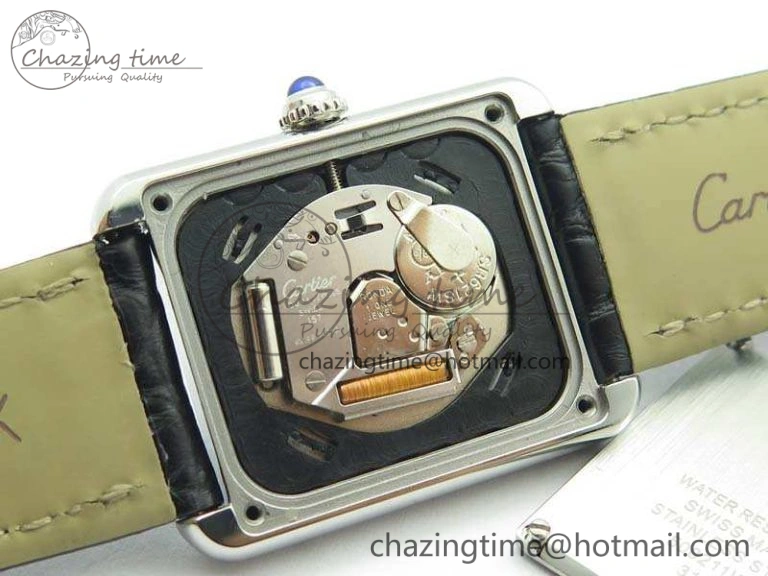 Practical Tank Solo W5200002 Ladies 25mm SS LMF 1:1 Best Edition White Dial On Leather Strap Ronda Quartz 10747
