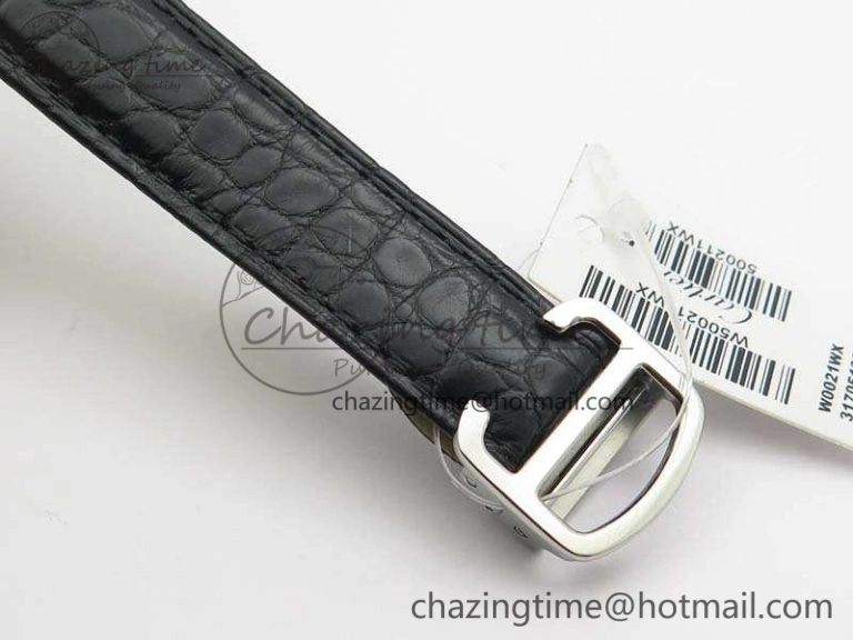 Practical Tank Solo W5200002 Ladies 25mm SS LMF 1:1 Best Edition White Dial On Leather Strap Ronda Quartz 10747