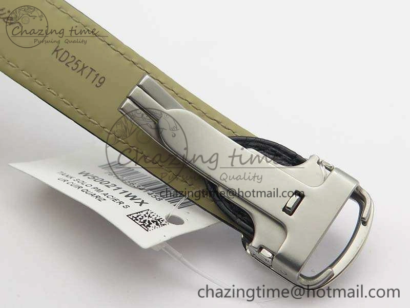 Practical Tank Solo W5200002 Ladies 25mm SS LMF 1:1 Best Edition White Dial On Leather Strap Ronda Quartz 10747