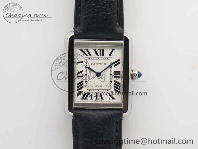 Tank Solo W5200002 Ladies 25mm SS ZF 1:1 Best Edition White Dial On Leather Strap Ronda Quartz Versatile 6260