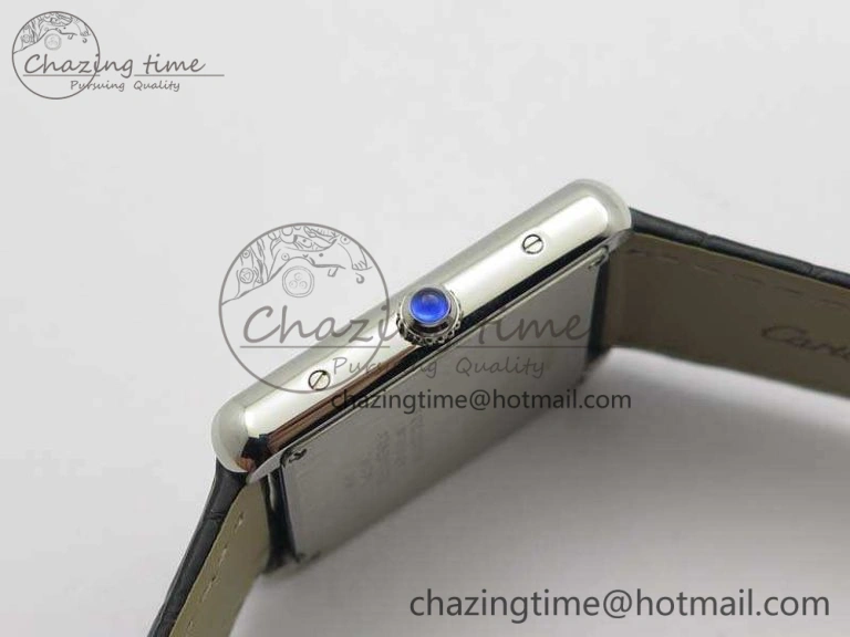 Stretchable Tank Solo W5200002 Ladies 28mm SS LMF 1:1 Best Edition White Dial On Leather Strap Ronda Quartz 6266