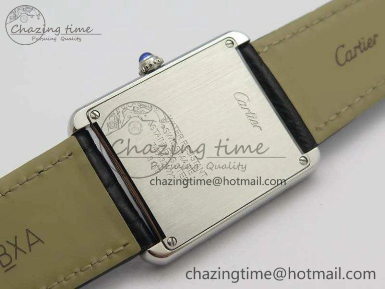 Stretchable Tank Solo W5200002 Ladies 28mm SS LMF 1:1 Best Edition White Dial On Leather Strap Ronda Quartz 6266