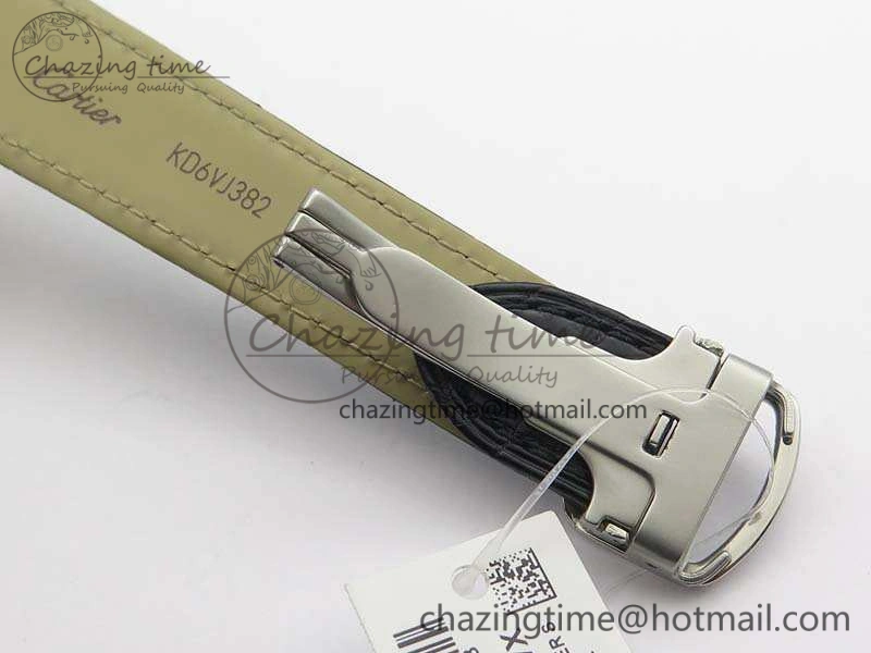 Stretchable Tank Solo W5200002 Ladies 28mm SS LMF 1:1 Best Edition White Dial On Leather Strap Ronda Quartz 6266