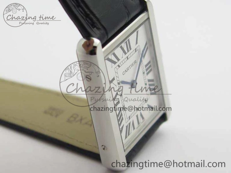 Stretchable Tank Solo W5200002 Ladies 28mm SS LMF 1:1 Best Edition White Dial On Leather Strap Ronda Quartz 6266