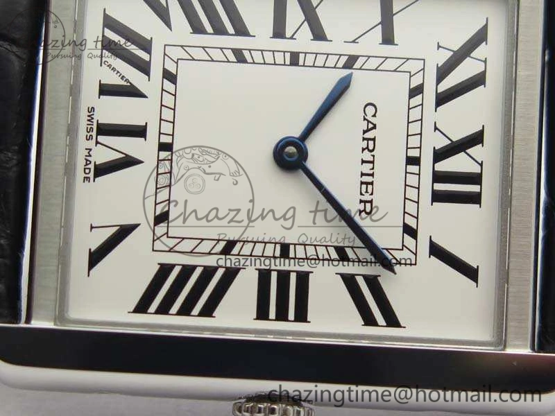 Stretchable Tank Solo W5200002 Ladies 28mm SS LMF 1:1 Best Edition White Dial On Leather Strap Ronda Quartz 6266