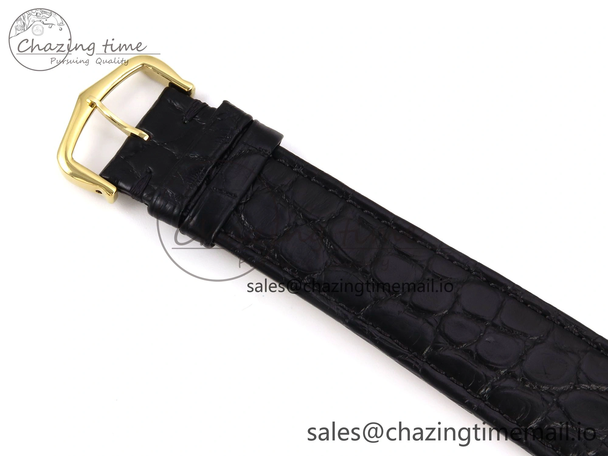Tank Solo YG AF 1:1 Best Edition White Dial Diamonds Bezel on Black Leather Strap Ronda Quartz Breathable 5864
