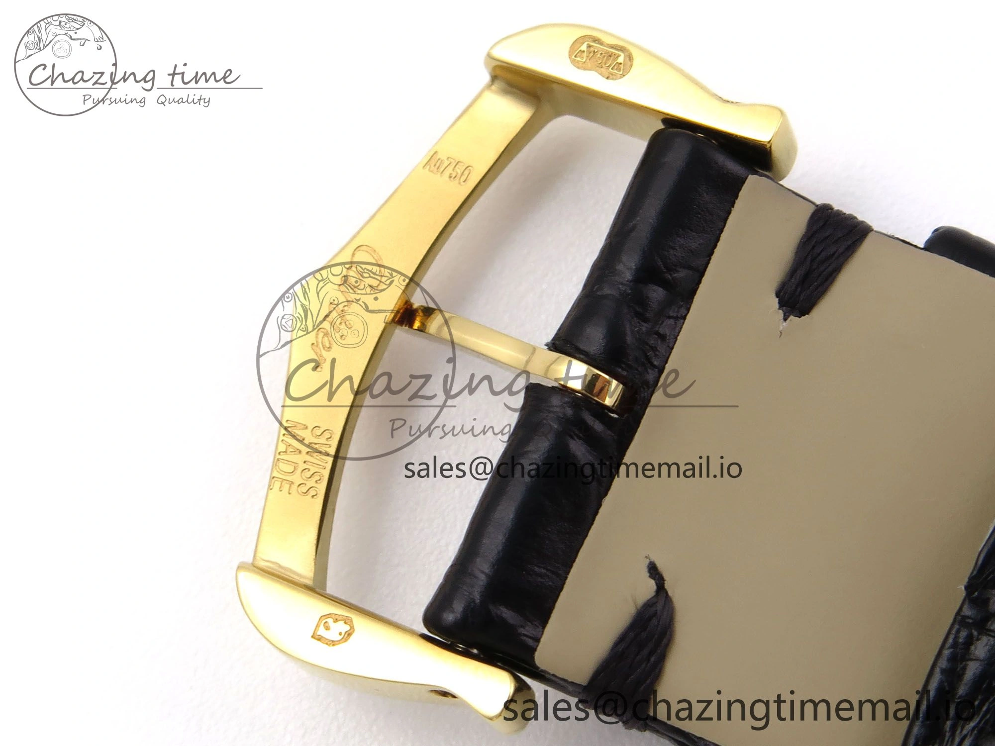 Tank Solo YG AF 1:1 Best Edition White Dial Diamonds Bezel on Black Leather Strap Ronda Quartz Breathable 5864