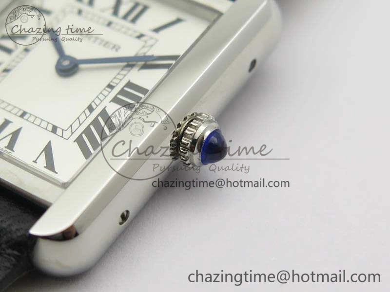 Tank W5200002 Ladies 25mm SS GPF 1:1 Best Edition White Dial On Leather Strap Ronda Quartz Resilient 6280