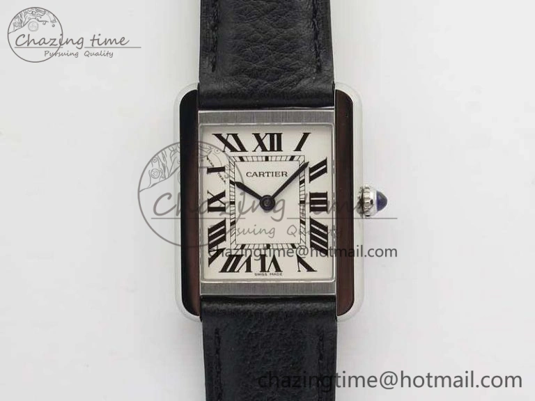 Tank W5200002 Ladies 25mm SS GPF 1:1 Best Edition White Dial On Leather Strap Ronda Quartz Resilient 6280