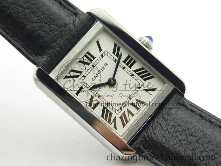 Tank W5200002 Ladies 25mm SS GPF 1:1 Best Edition White Dial On Leather Strap Ronda Quartz Resilient 6280