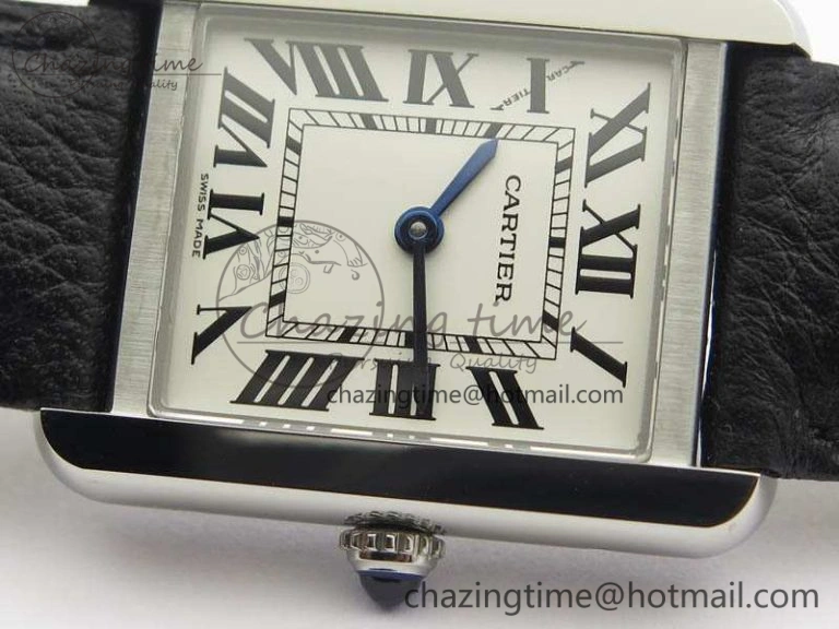 Tank W5200002 Ladies 25mm SS GPF 1:1 Best Edition White Dial On Leather Strap Ronda Quartz Resilient 6280