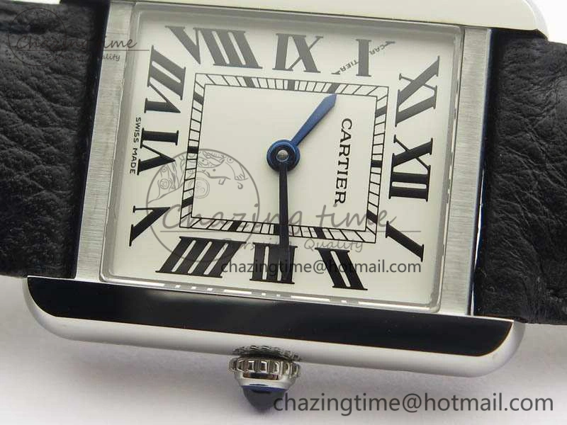Tank W5200002 Ladies 25mm SS GPF 1:1 Best Edition White Dial On Leather Strap Ronda Quartz Resilient 6280