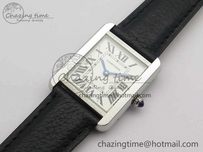 Tank W5200002 Ladies 25mm SS GPF 1:1 Best Edition White Dial On Leather Strap Ronda Quartz Resilient 6280