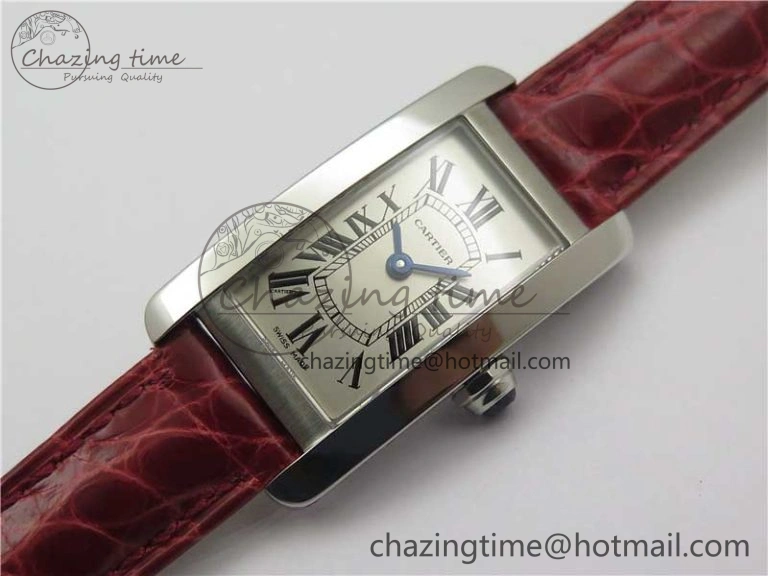 Tank WJTA0029 29mm 8848F SS Silver Dial on Red Croco Strap Ronda Quartz Practical 6075