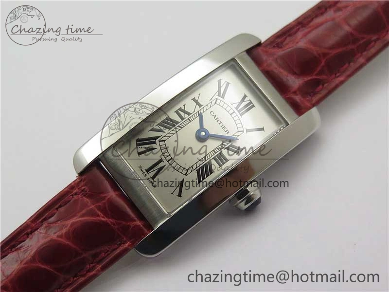Tank WJTA0029 29mm 8848F SS Silver Dial on Red Croco Strap Ronda Quartz Practical 6075