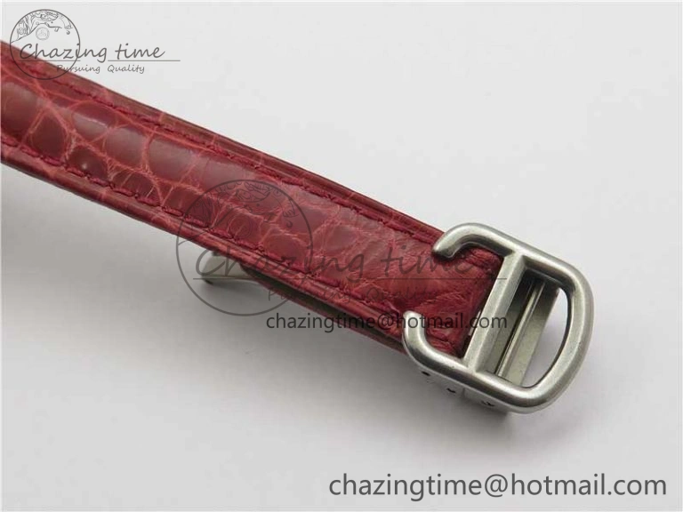 Tank WJTA0029 29mm 8848F SS Silver Dial on Red Croco Strap Ronda Quartz Practical 6075