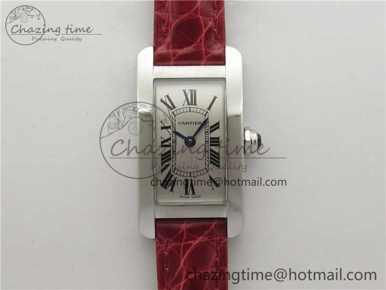 Tank WJTA0029 29mm 8848F SS Silver Dial on Red Croco Strap Ronda Quartz Practical 6075
