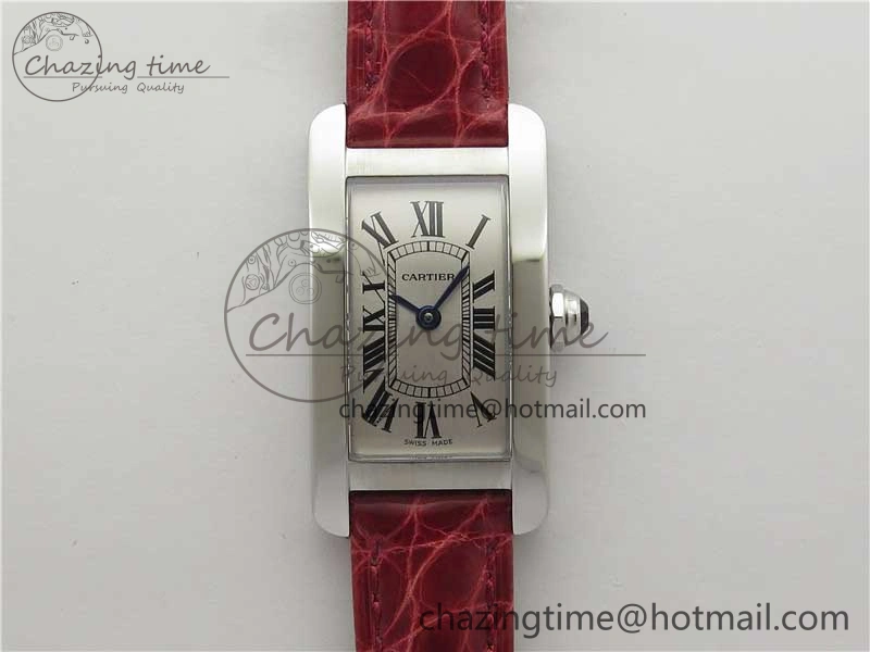 Tank WJTA0029 29mm 8848F SS Silver Dial on Red Croco Strap Ronda Quartz Practical 6075