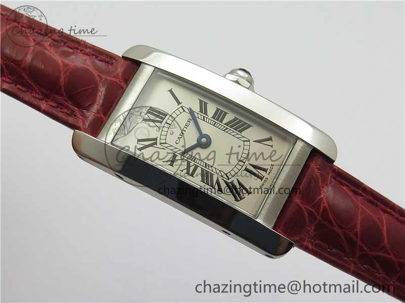 Tank WJTA0029 29mm 8848F SS Silver Dial on Red Croco Strap Ronda Quartz Practical 6075